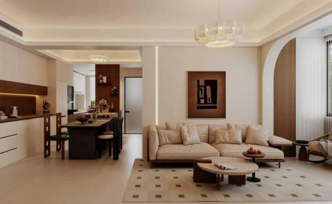 不張揚的奶油調，搭配恰到好處的暖，家就該是這般溫柔的模樣